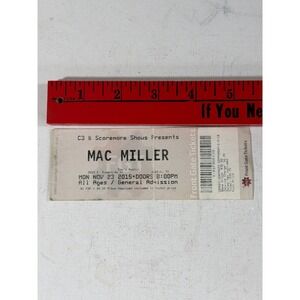 Mac Miller 2015 Original Concert Ticket Stub Emo's Austin Texas GO:OD AM Tour